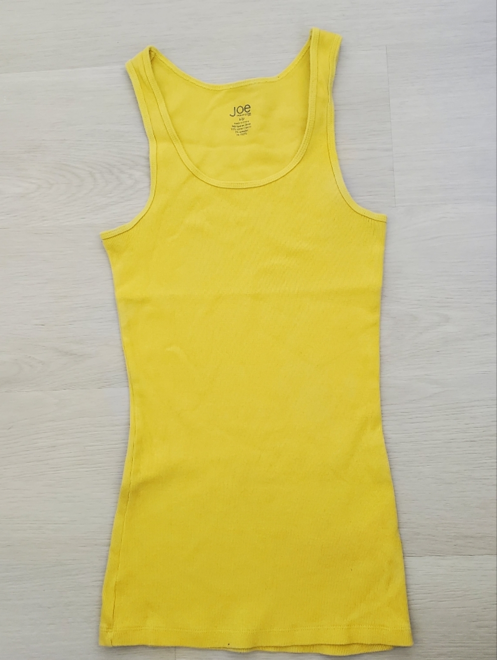 Joe Fresh  Yellow Ribbed Tank Top Size S